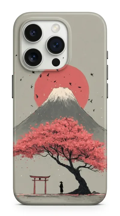 iPhone 11 Kılıf - Dağ ve Savaşçı Minimal featured