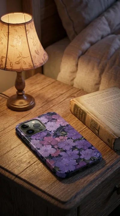 iPhone 11 Kılıf - Mor Pembe Çiçekler gallery 1