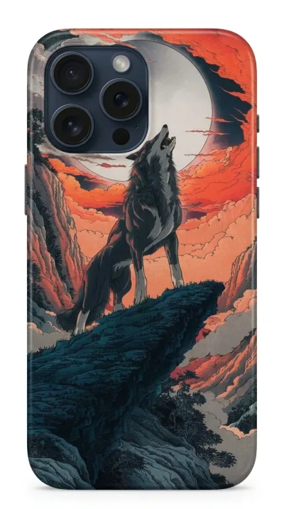 iPhone 11 Kılıf - Tepedeki Kurt ve Dolunay featured