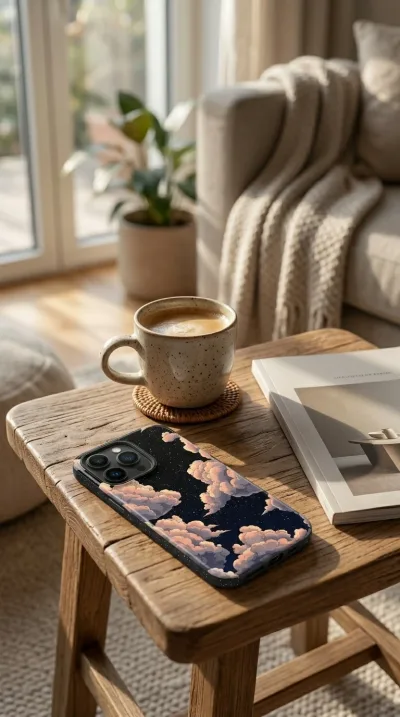 iPhone 11 Kılıf - Yıldızlı Gökyüzü ve Bulutlar gallery 1