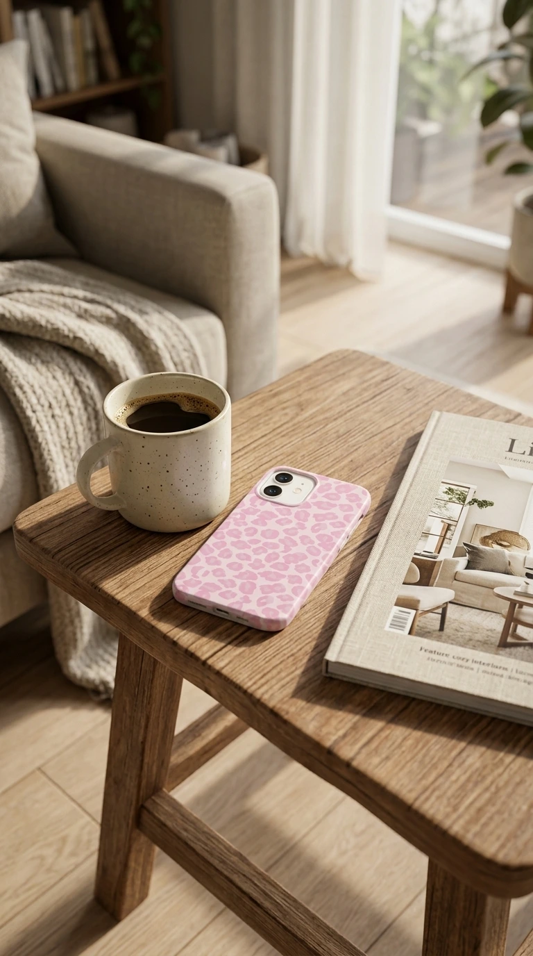 iPhone 12 Mini Kılıf - Pembe Leopar Desen gallery 2