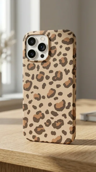 iPhone 13 Mini Kılıf - Pastel Leopar Deseni gallery 1