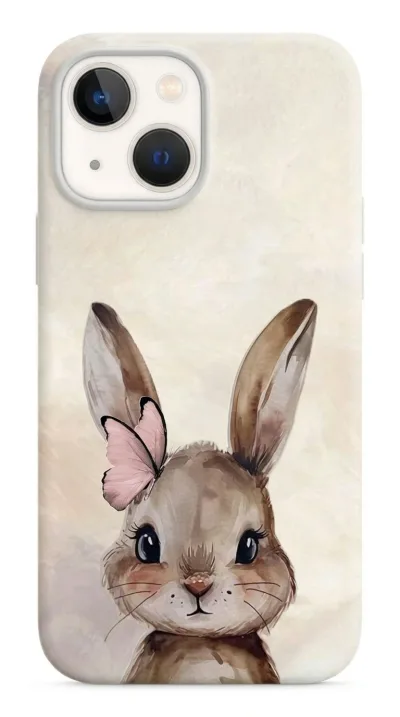 iPhone 13 Mini Kılıf - Sevimli Küçük Tavşan Çizim featured