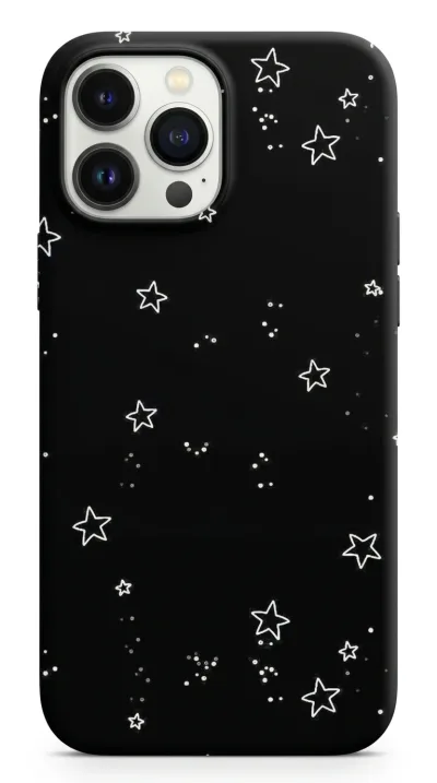 iPhone 13 Pro Kılıf - Yıldız Desenli Siyah Gökyüzü featured