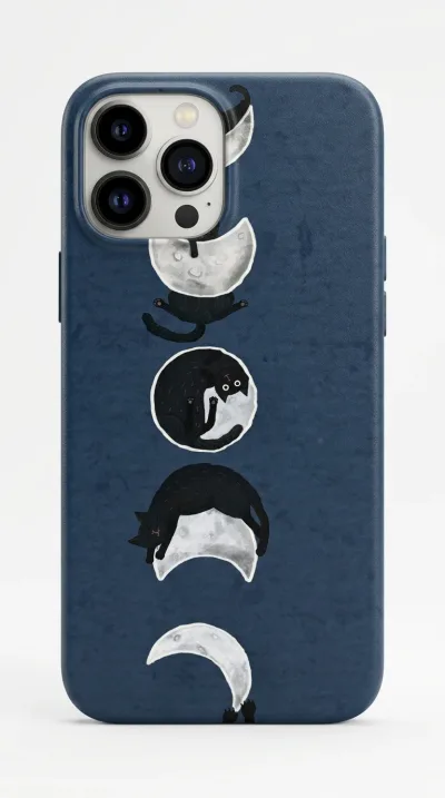 iPhone 13 Pro Max Kılıf - Ay Dönümü Kedi featured