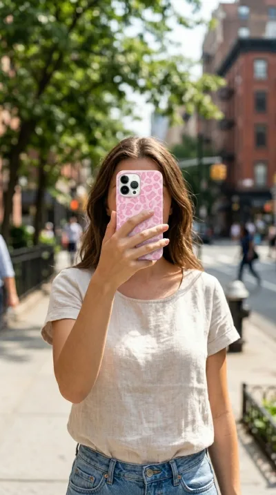 iPhone 13 Pro Max Kılıf - Pembe Leopar Desen gallery 1