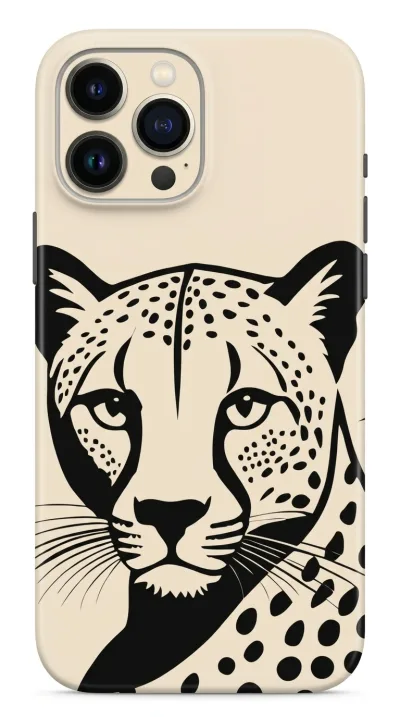 iPhone 13 Pro Max Kılıf - Siyah Dişi Leopar Sanatsal featured