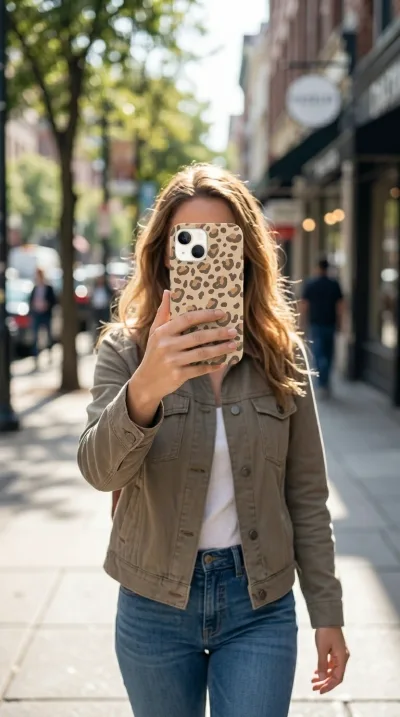 iPhone 14 Plus Kılıf - Pastel Leopar Deseni gallery 1