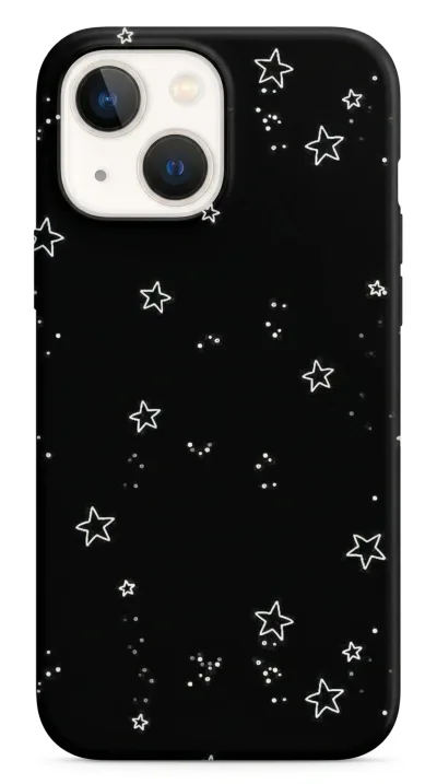 iPhone 14 Plus Kılıf - Yıldız Desenli Siyah Gökyüzü featured