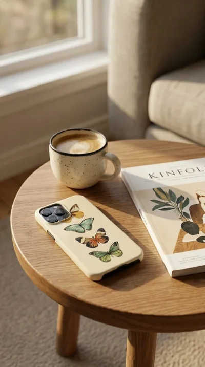 iPhone 14 Pro Kılıf - Dört Renkli Kelebek gallery 1