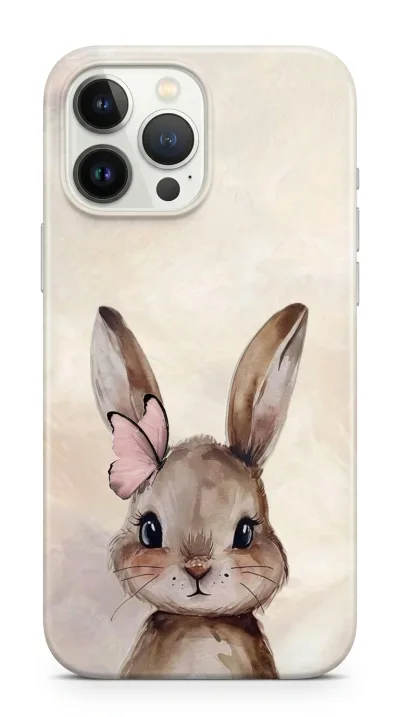 iPhone 14 Pro Kılıf - Sevimli Küçük Tavşan Çizim featured
