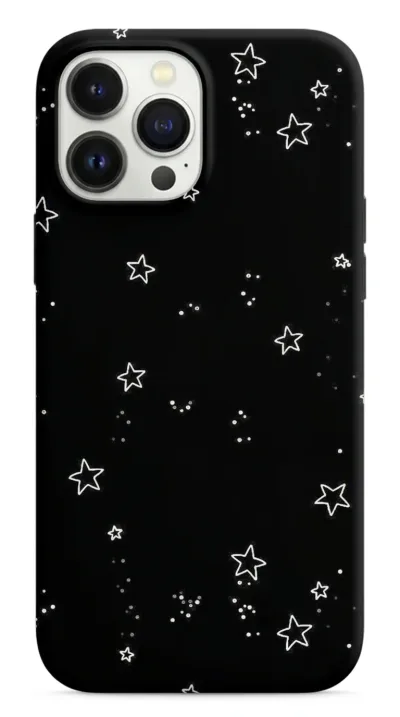 iPhone 14 Pro Kılıf - Yıldız Desenli Siyah Gökyüzü featured