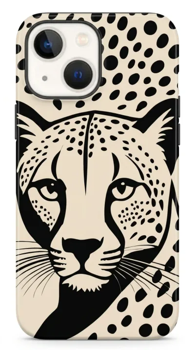 iPhone 15 Kılıf - Siyah Dişi Leopar Sanatsal featured
