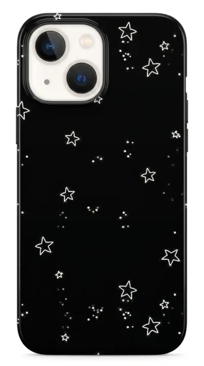 iPhone 15 Kılıf - Yıldız Desenli Siyah Gökyüzü featured