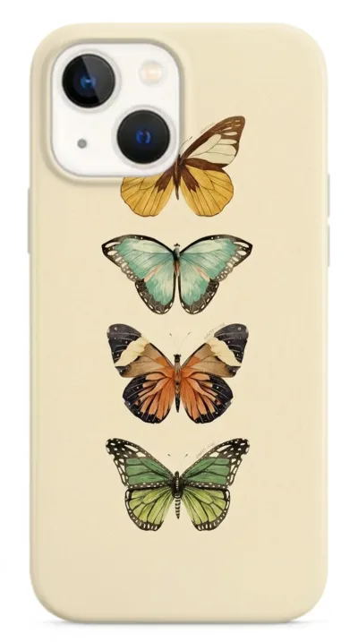 iPhone 15 Plus Kılıf - Dört Renkli Kelebek featured