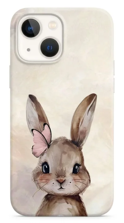 iPhone 15 Plus Kılıf - Sevimli Küçük Tavşan Çizim featured