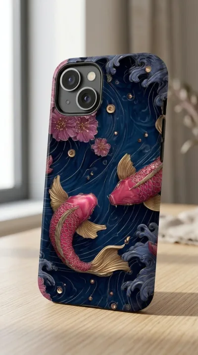iPhone 16 Kılıf - Japon Koi Balıkları gallery 1