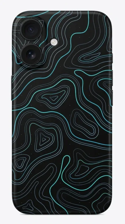 iPhone 16 Kılıf - Mavi Çizgi Desenli featured