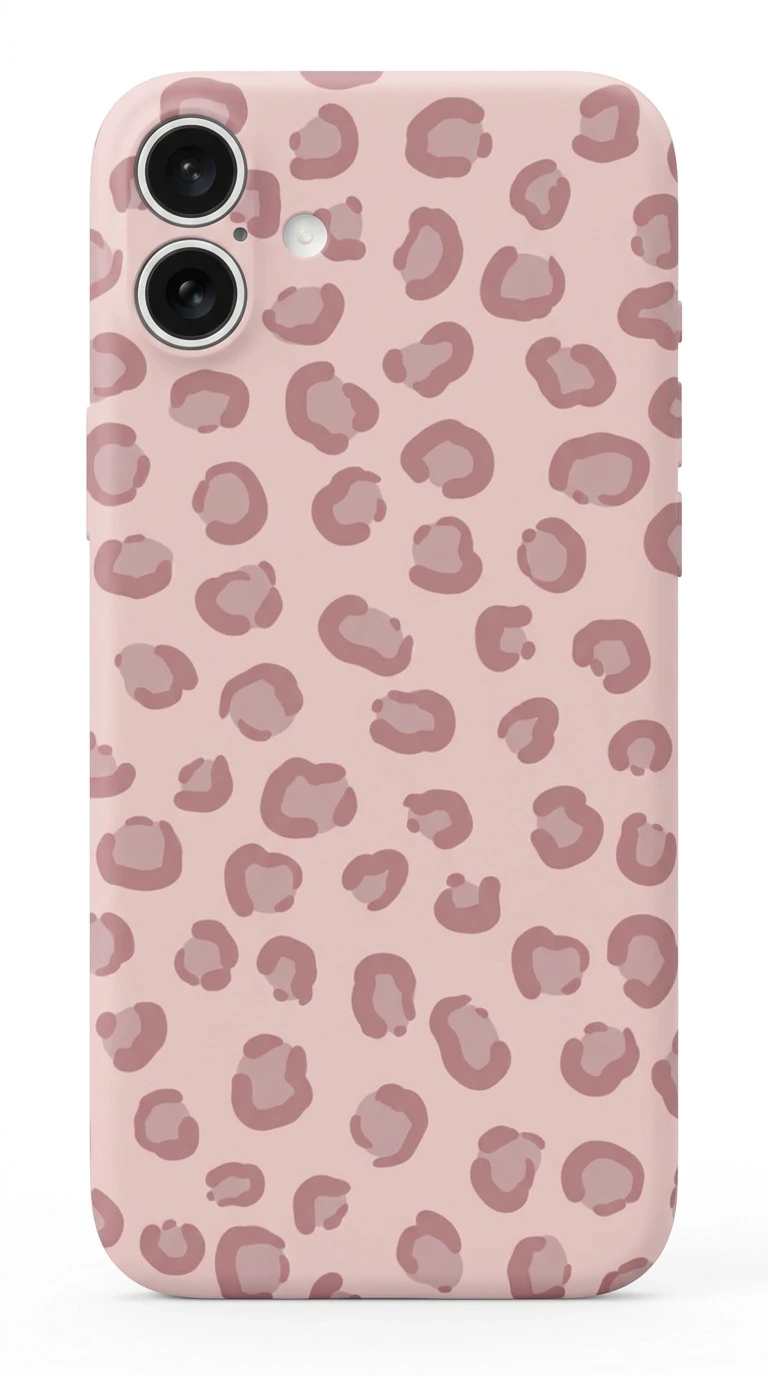 iPhone 16 Kılıf - Pembe Leopar Desenli Flat featured