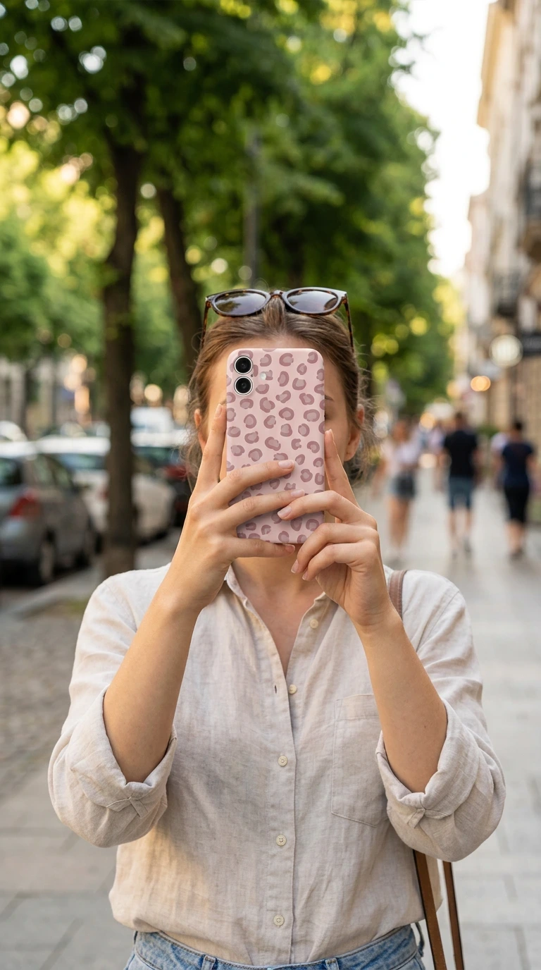 iPhone 16 Kılıf - Pembe Leopar Desenli Flat gallery 1