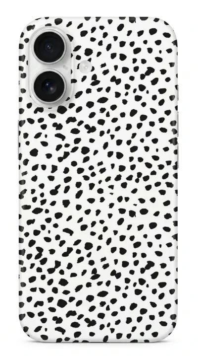 iPhone 16 Kılıf - Siyah Beyaz Benek featured