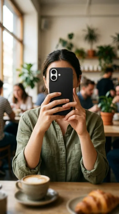 iPhone 16 Kılıf - Siyah Sade Kılıf gallery 1