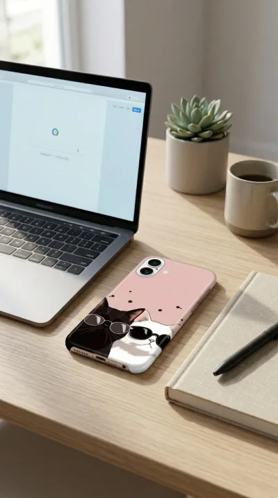 iPhone 16 Kılıf - Siyah ve Beyaz Gözlüklü Kediler gallery 1