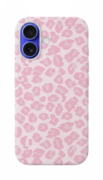 iPhone 16 Plus Kılıf - Pembe Leopar Desen featured