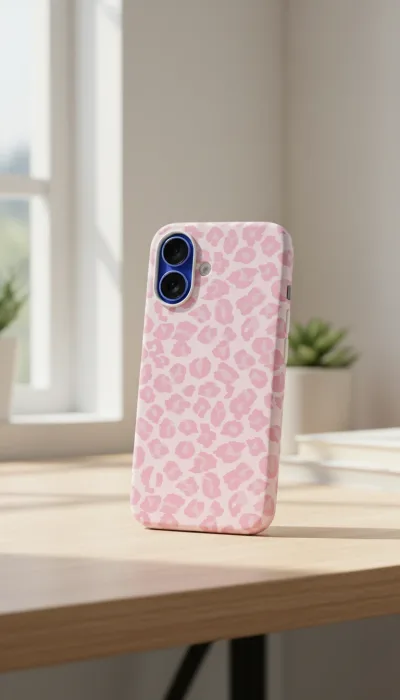 iPhone 16 Plus Kılıf - Pembe Leopar Desen gallery 1