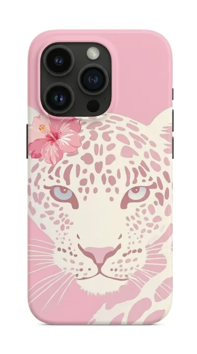 iPhone 16 Pro Kılıf - Pembe Çiçekli Leopar featured