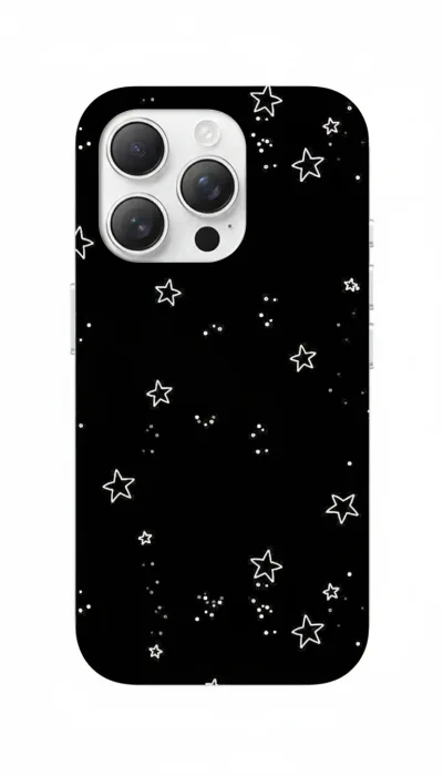 iPhone 16 Pro Max Kılıf - Yıldız Desenli Siyah Gökyüzü featured