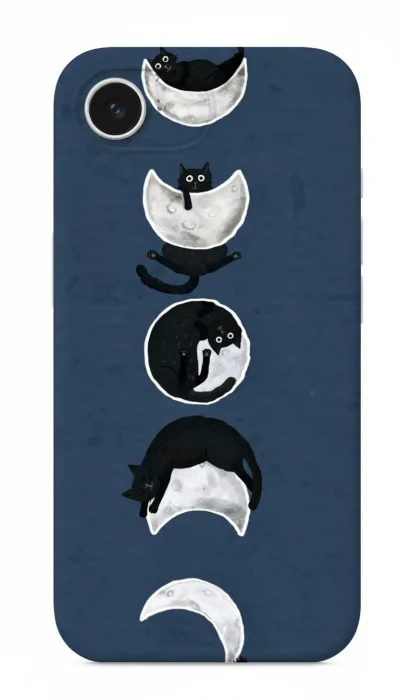 iPhone 16E Kılıf - Ay Dönümü Kedi featured