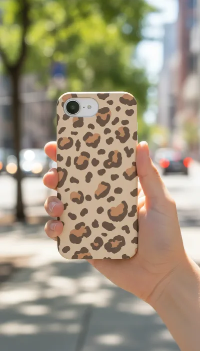 iPhone 16E Kılıf - Pastel Leopar Deseni gallery 1