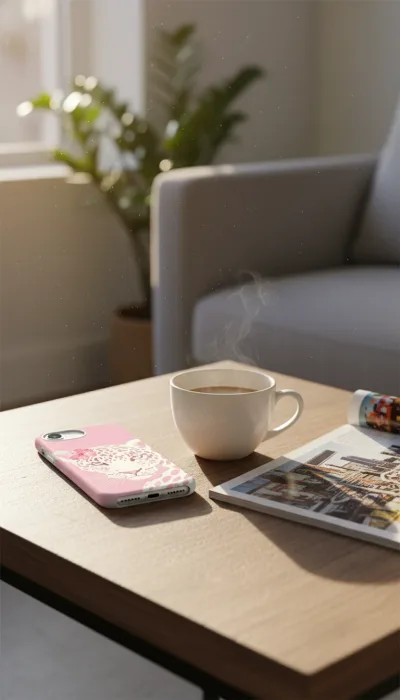 iPhone 16E Kılıf - Pembe Çiçekli Leopar gallery 1