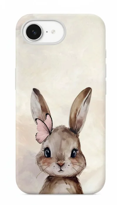 iPhone 16E Kılıf - Sevimli Küçük Tavşan Çizim featured