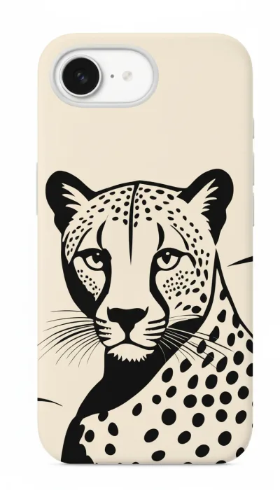 iPhone 16E Kılıf - Siyah Dişi Leopar Sanatsal featured