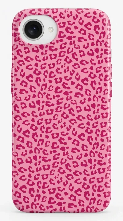 iPhone 17 Air Kılıf - Pembe Canlı Leopar Desen featured