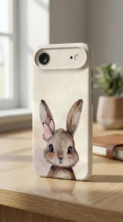 iPhone 17 Air Kılıf - Sevimli Küçük Tavşan Çizim gallery 1