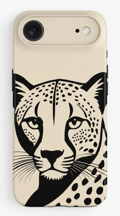 iPhone 17 Air Kılıf - Siyah Dişi Leopar Sanatsal featured