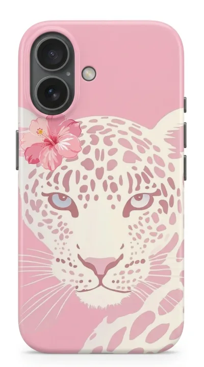 iPhone 17 Kılıf - Pembe Çiçekli Leopar featured