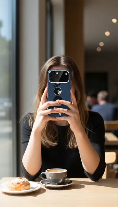 iPhone 17 Pro Kılıf - Ay Dönümü Kedi gallery 1