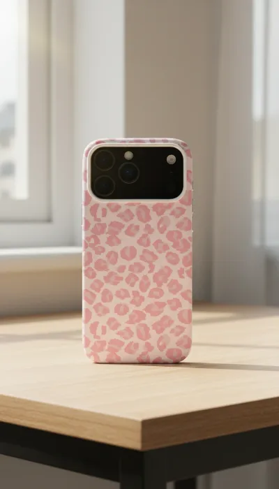 iPhone 17 Pro Kılıf - Pembe Leopar Desen gallery 1