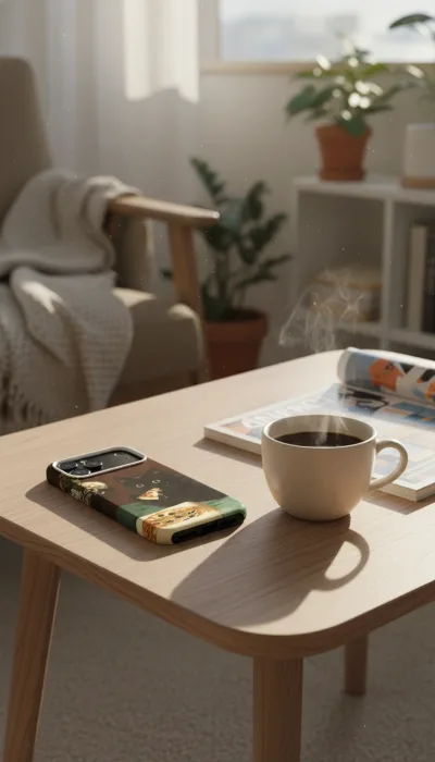 iPhone 17 Pro Kılıf - Pizza Yiyen Siyah Yavru Kedi gallery 1