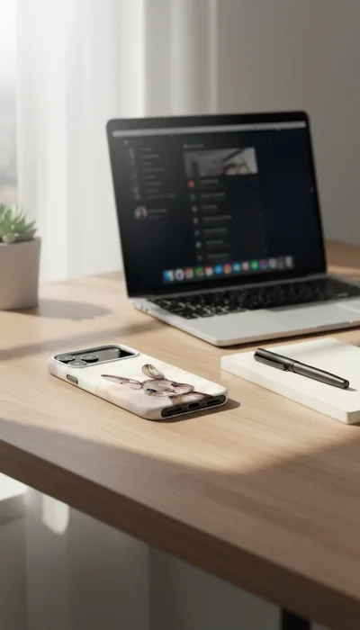 iPhone 17 Pro Kılıf - Sevimli Küçük Tavşan Çizim gallery 1