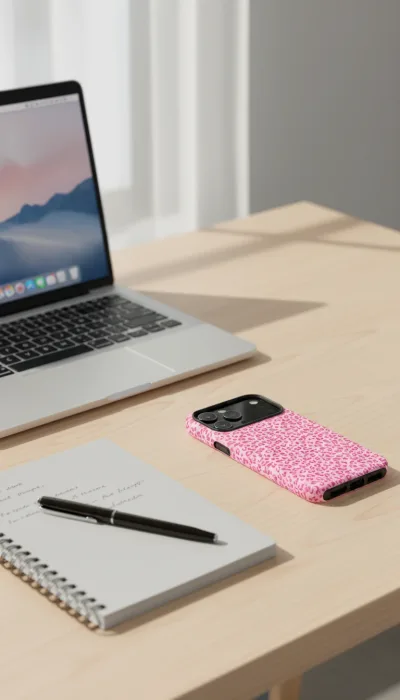 iPhone 17 Pro Max Kılıf - Pembe Canlı Leopar Desen gallery 1