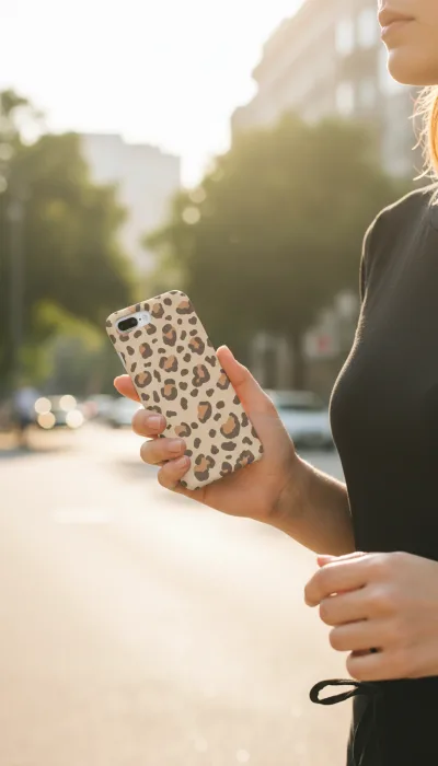 iPhone 7 Plus Kılıf - Pastel Leopar Deseni gallery 1