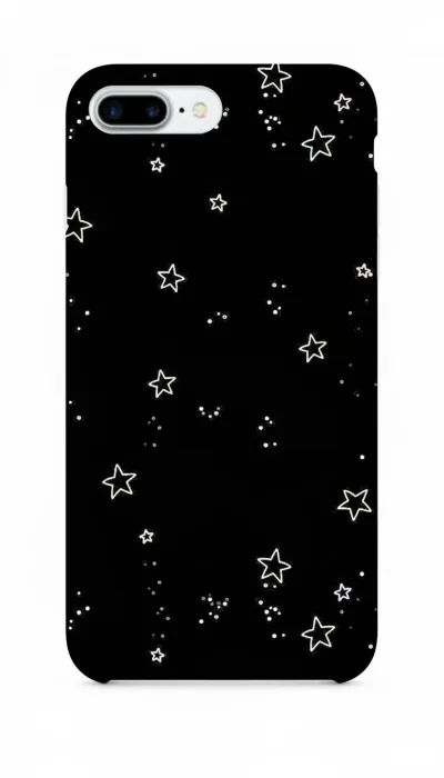 iPhone 7 Plus Kılıf - Yıldız Desenli Siyah Gökyüzü featured