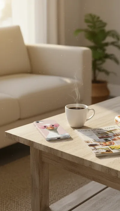 iPhone 7/7s Kılıf - Pembe Gözlüklü Ördek Çizim gallery 1