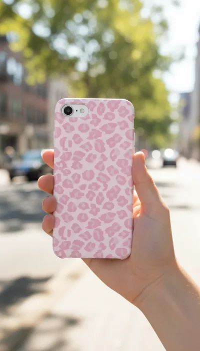 iPhone 7/7s Kılıf - Pembe Leopar Desen gallery 1