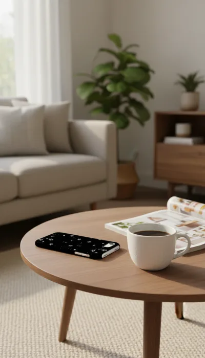 iPhone 7/7s Kılıf - Yıldız Desenli Siyah Gökyüzü gallery 1